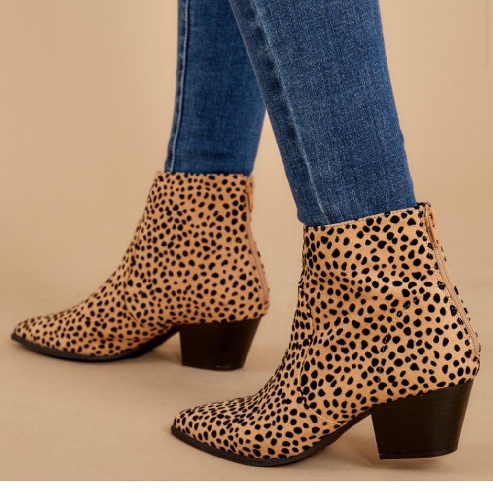 Cheetah Print Booties